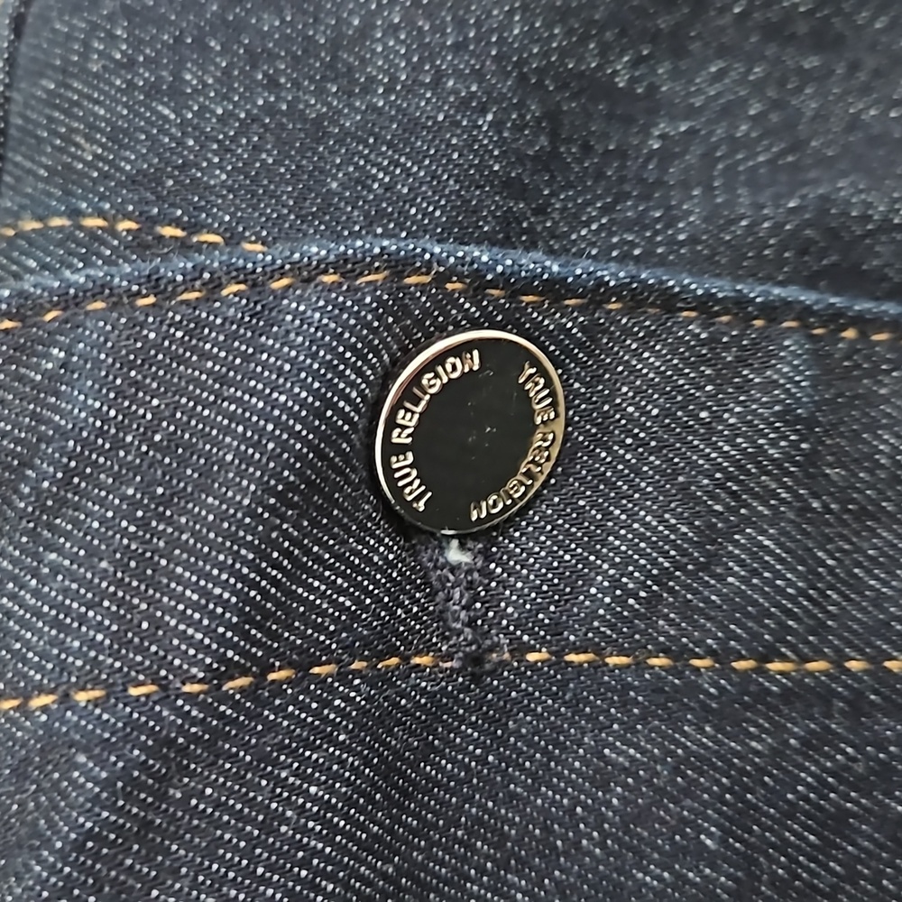 True Religion Baggy Crop Jean Jacket XL - Picture 9 of 9